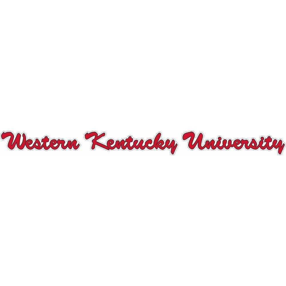 Western Kentucky 19' Script Strip Decal
