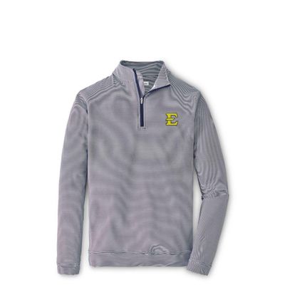 Bucs | Etsu Peter Millar Perth Mini Stripe Quarter Zip Alumni Hall