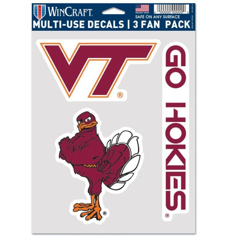 Virginia Tech 3 Pack Decal Set