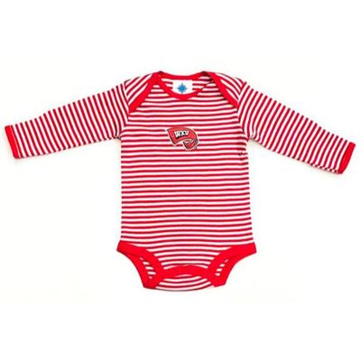 Wku | Western Kentucky Infant Striped Ls Bodysuit Alumni Hall