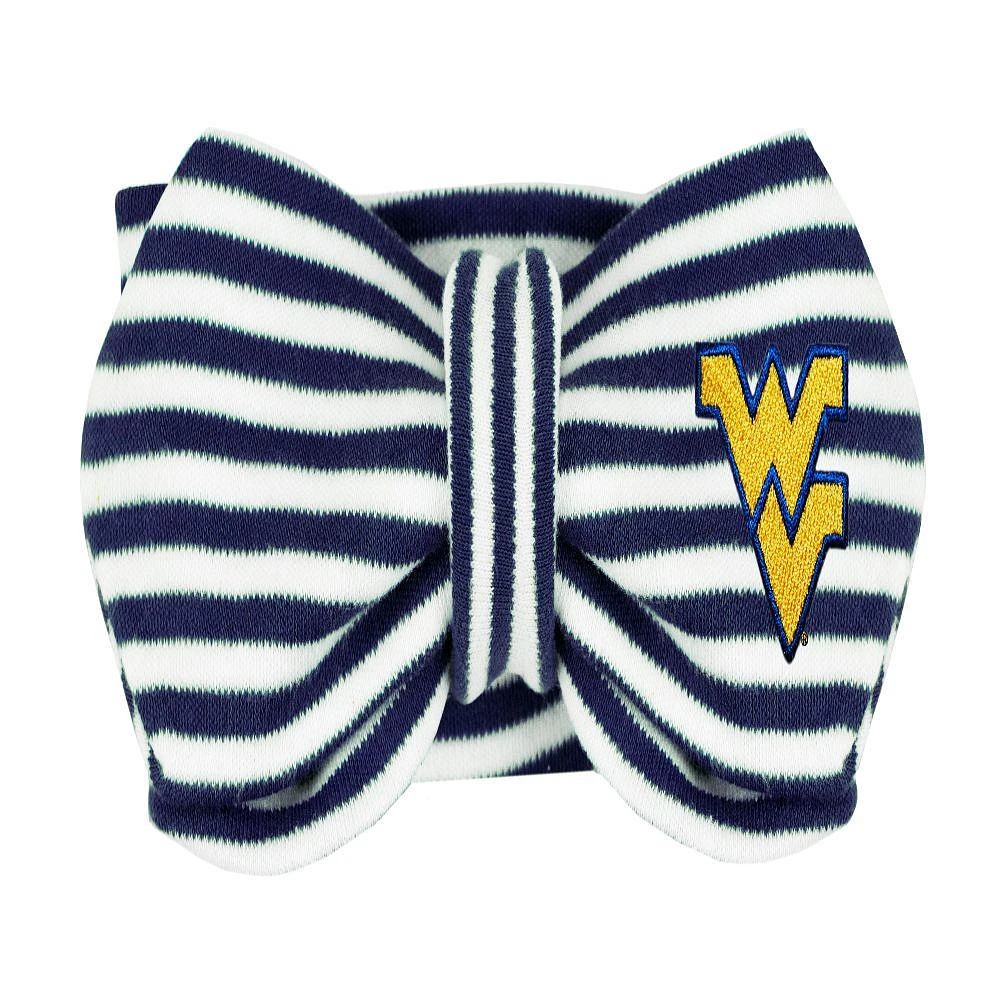 West Virginia Infant Striped Knot Headband