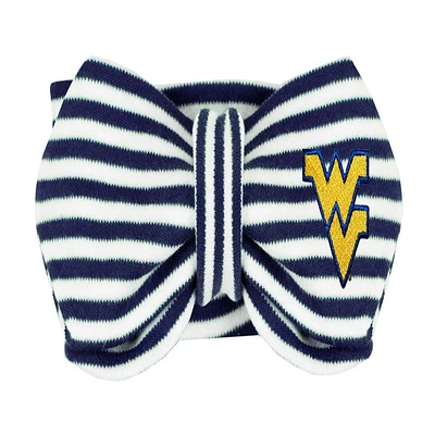 West Virginia Infant Striped Knot Headband