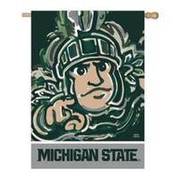  Spartans | Michigan State Suede House Flag | Alumni Hall