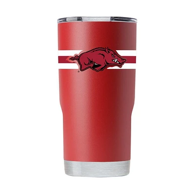 Arkansas 20 oz Primary Logo with Team Color Stripes Tumbler