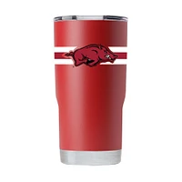 Arkansas 20 oz Primary Logo with Team Color Stripes Tumbler