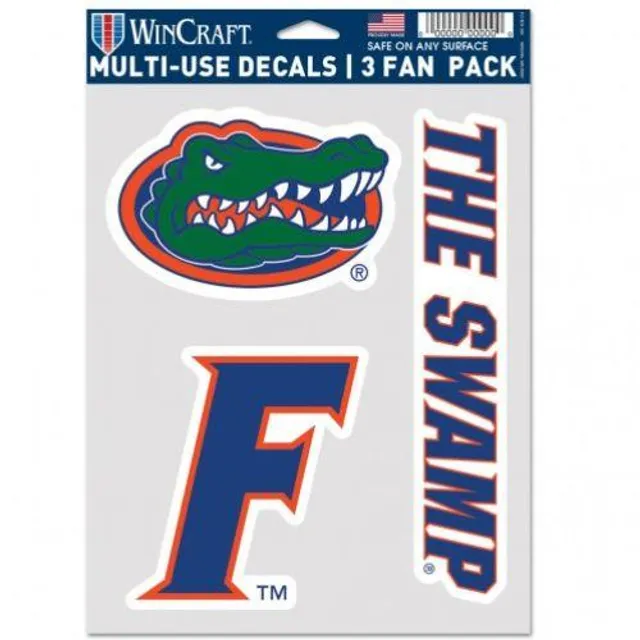  Florida Gators ORANGE BLOCK F Logo 4 Vinyl Decal Car