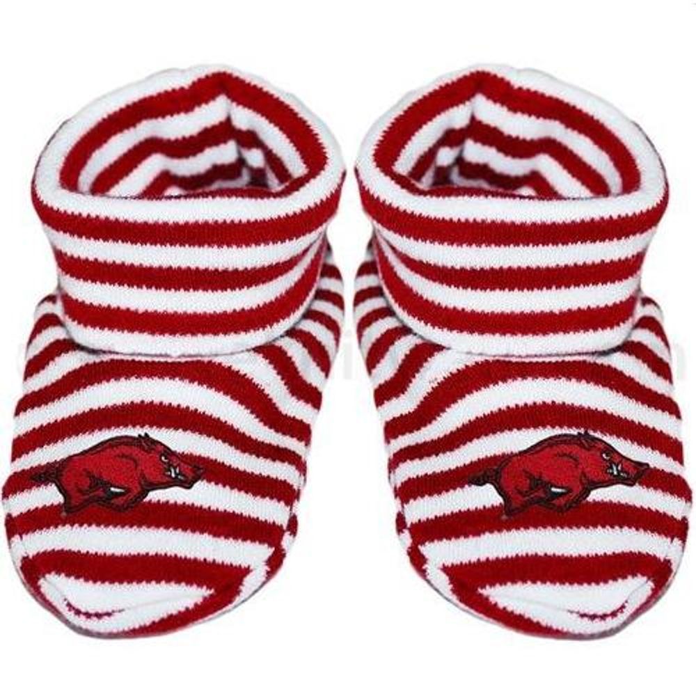  Arkansas Striped Booties (Cardinal/White)