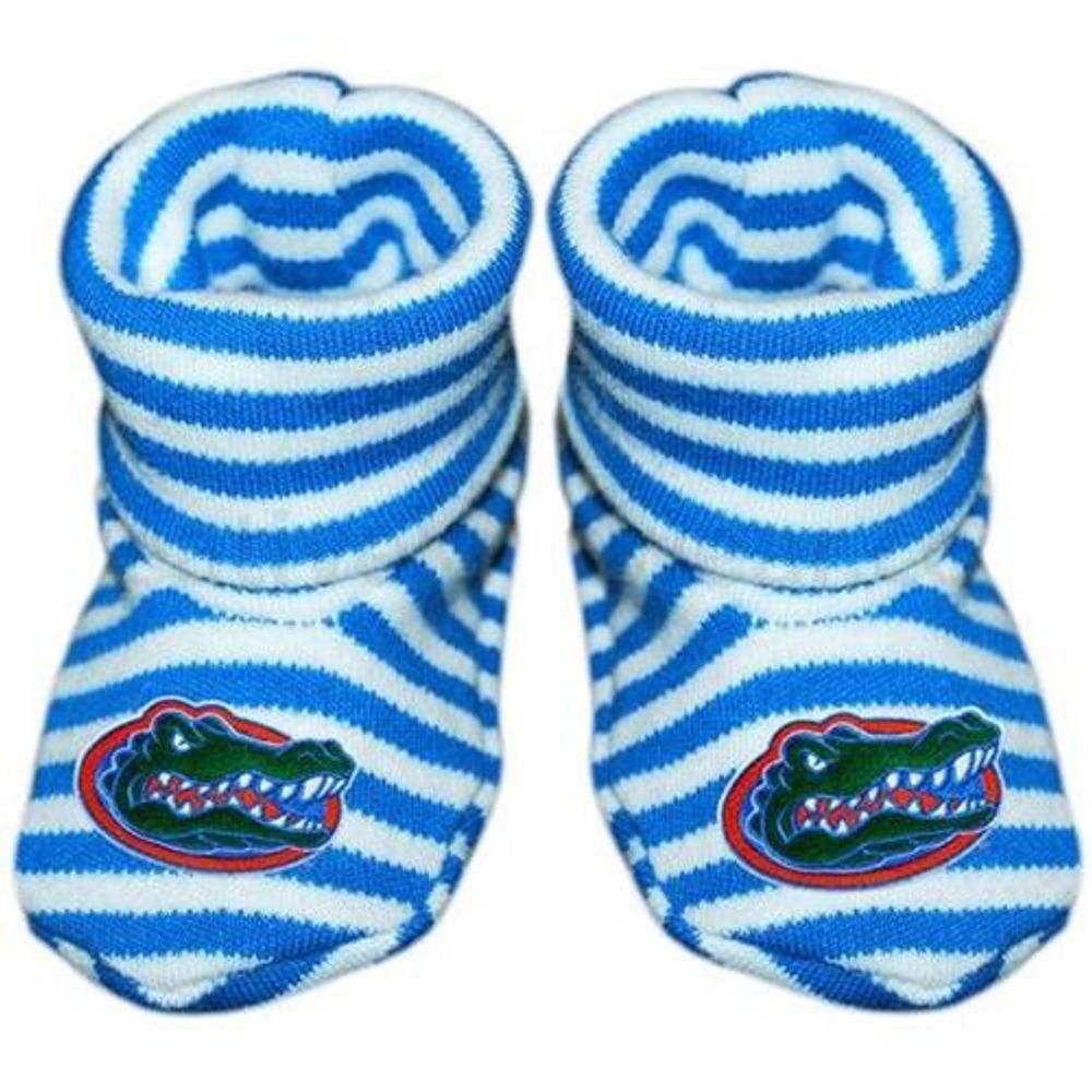  Florida Infant Striped Booties (Blue/White)