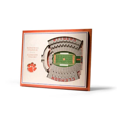 Clemson 5-Layer 3D Memorial Stadium View Wall Art