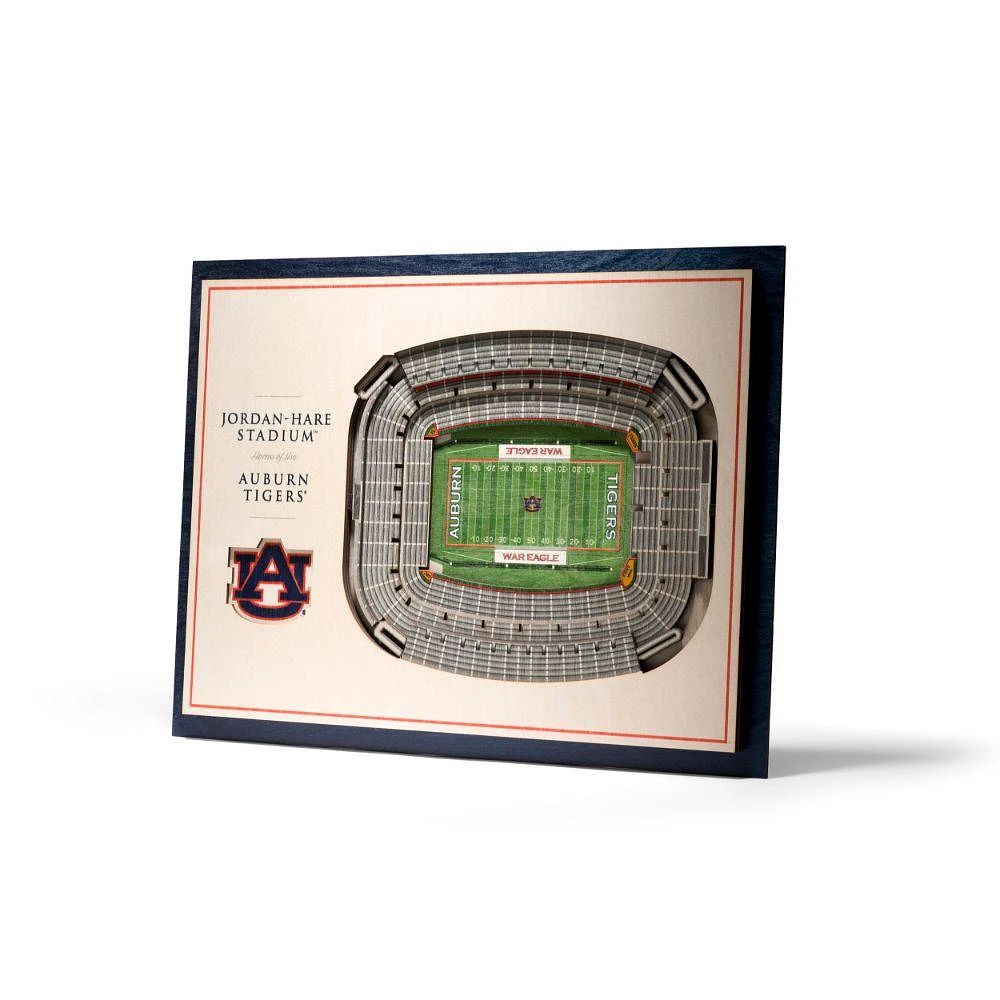 Auburn 5-Layer 3D Jordan-Hare Stadium View Wall Art