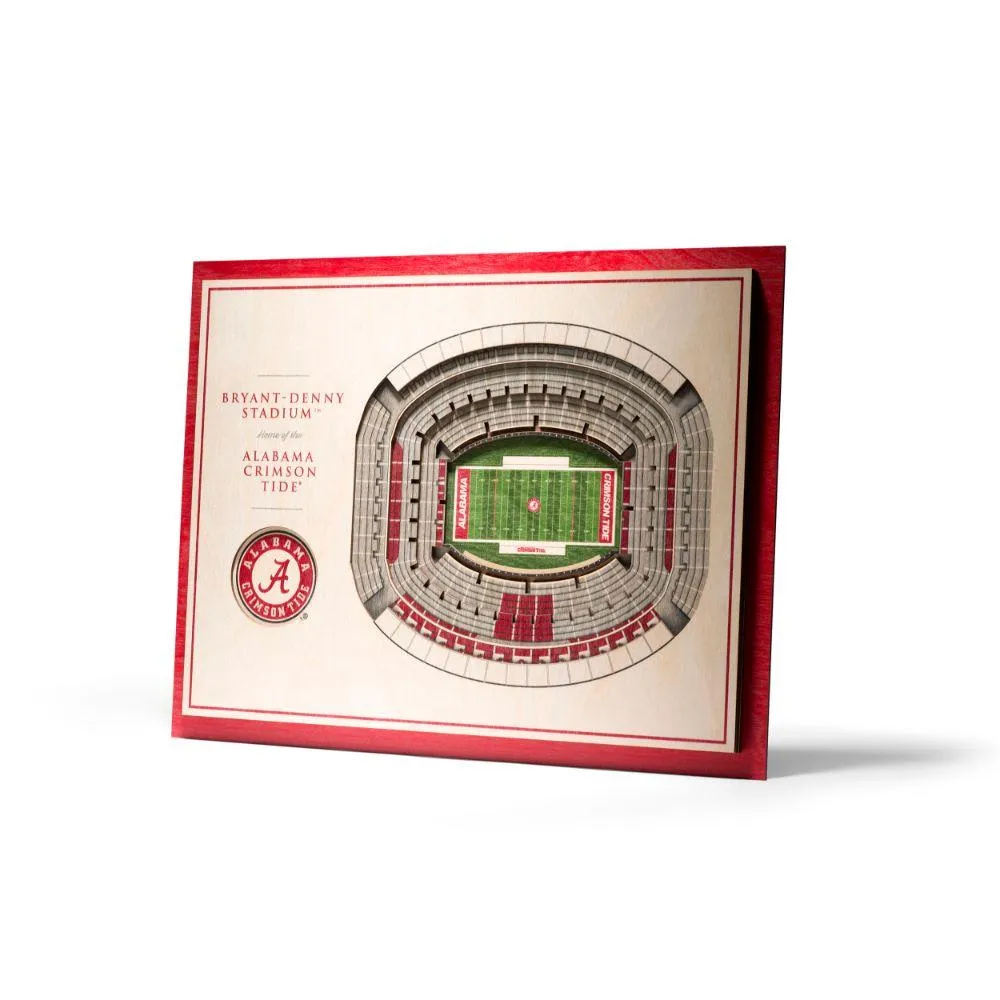  Bama | Alabama 5- Layer 3d Bryant- Denny Stadium View Wall Art | Alumni Hall