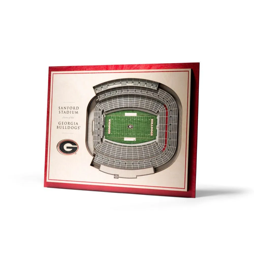  Dawgs | Georgia 5- Layer 3d Sanford Stadium View Wall Art | Alumni Hall