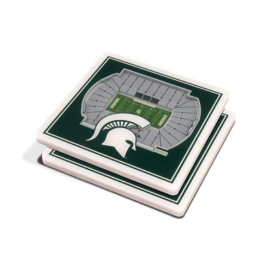 Michigan State 3D Stadium Views Coasters
