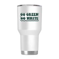 Michigan State 30 oz White 70s Bubble Font Tumbler