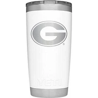 Georgia Yeti 20oz White Powder Coated Rambler