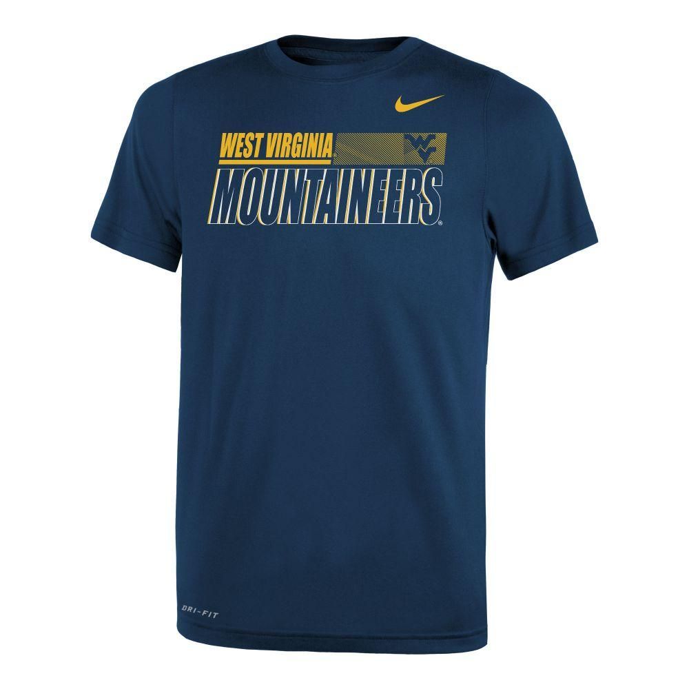 WVU, West Virginia Nike Men's Basketball Dri-Fit Legends Long Sleeve Tee