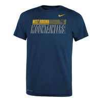 Wvu | West Virginia Nike Youth Legend Sideline Short Sleeve Tee Alumni Hall