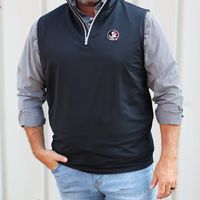 Fsu | Florida State Peter Millar Galway Quarter- Zip Vest Alumni Hall