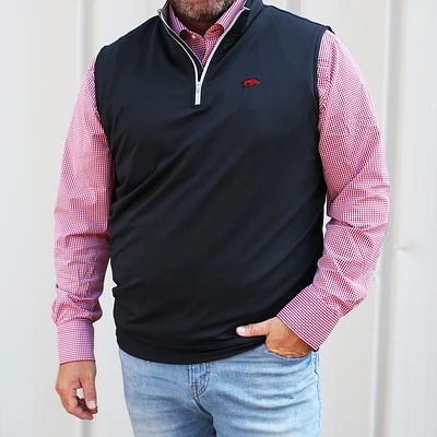 Arkansas Peter Millar Galway Quarter-Zip Vest