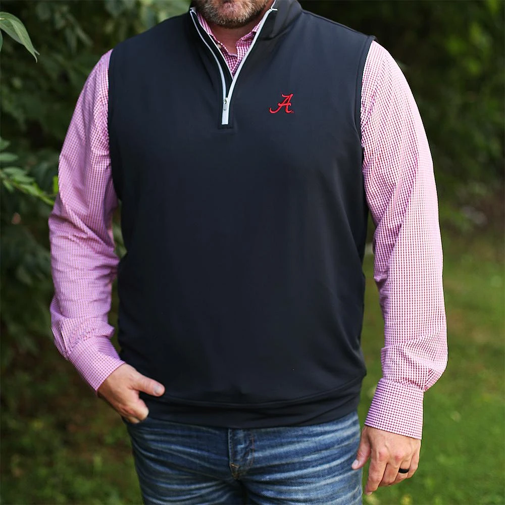 Alabama Peter Millar Galway Quarter-Zip Vest