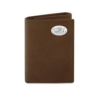  Lsu | Lsu Leather Tri- Fold Wallet With Metal Concho | Alumni Hall