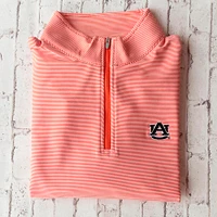 Auburn Peter Millar Perth Stripe Stretch 1/4 Zip