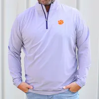 Clemson Peter Millar Perth Stripe Stretch 1/4 Zip