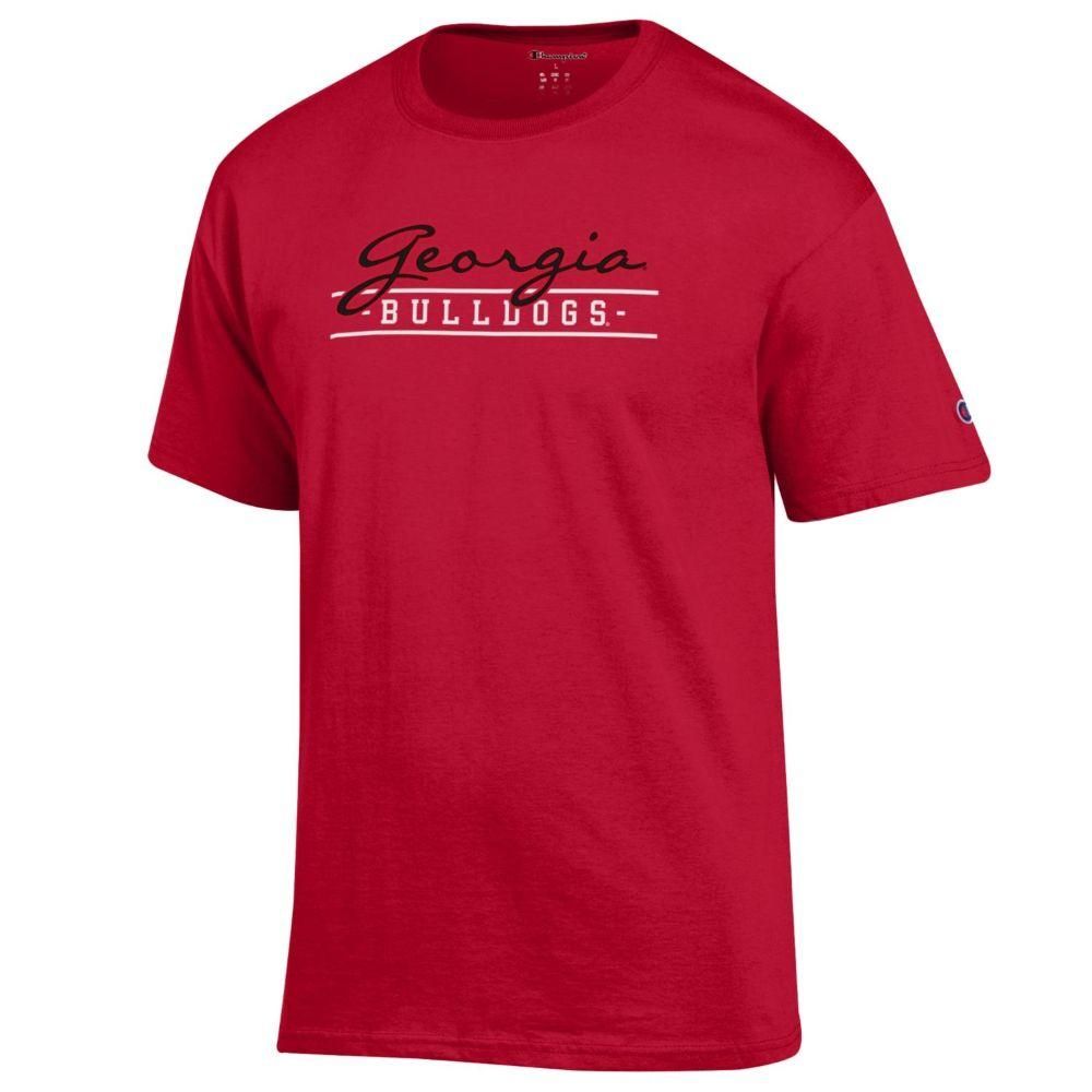 Dawgs | Georgia Champion Basic Script With Bar Tee Alumni Hall