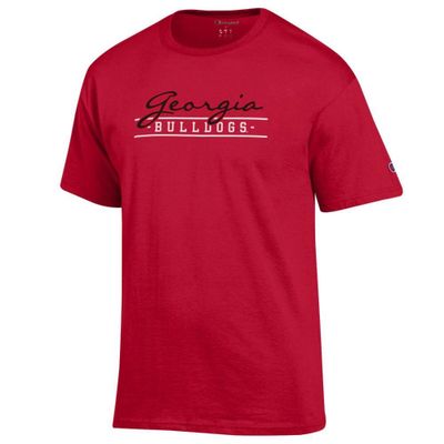 Dawgs | Georgia Champion Basic Script With Bar Tee Alumni Hall