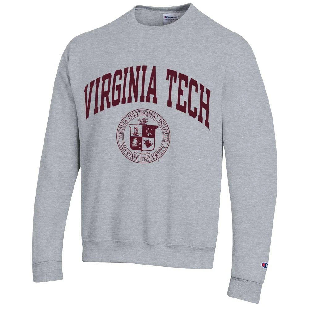 Virginia Tech Champion Fleece Screen Print Seal Crew