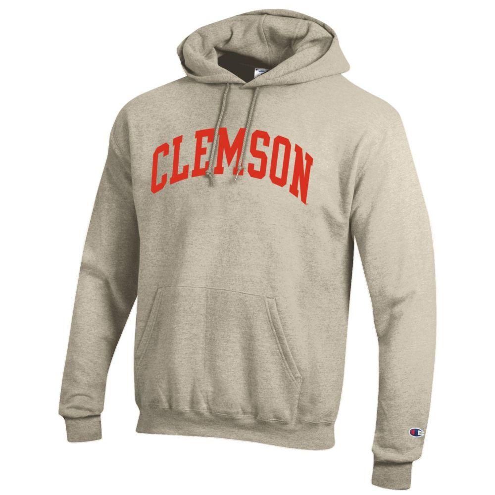 Clemson Champion Fleece Screen Print Arch Hoodie