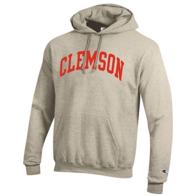 Clemson Champion Fleece Screen Print Arch Hoodie