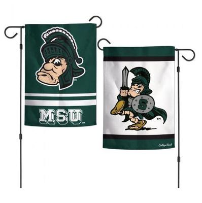  Spartans | Michigan State Vault Double Sided 12.5  X 18  Garden Flag | Alumni Hall