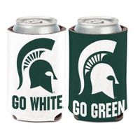  Spartans | Michigan State Go Green, Go White 12 Oz.Can Cooler | Alumni Hall