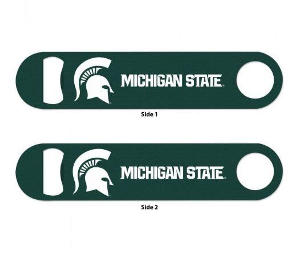  Spartans | Michigan State 2 Sided Metal Bottle Opener | Alumni Hall