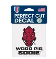  Hogs | Arkansas Woo Pig Sooie 4  X 4  Decal | Alumni Hall