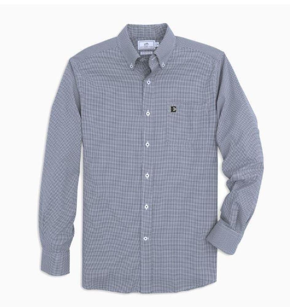 Bucs | Etsu Southern Tide Men's Intercoastal Gingham Sport Shirt Alumni Hall