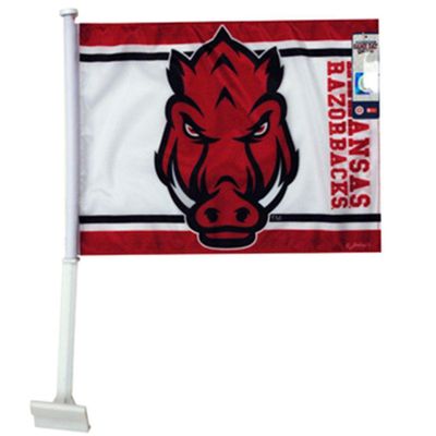  Razorbacks | Arkansas Jenkins Hog With Arkansas Razorbacks Car Flag | Alumni Hall