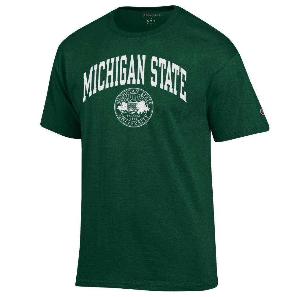 Michigan State Champion Arch College Seal Tee Shirt