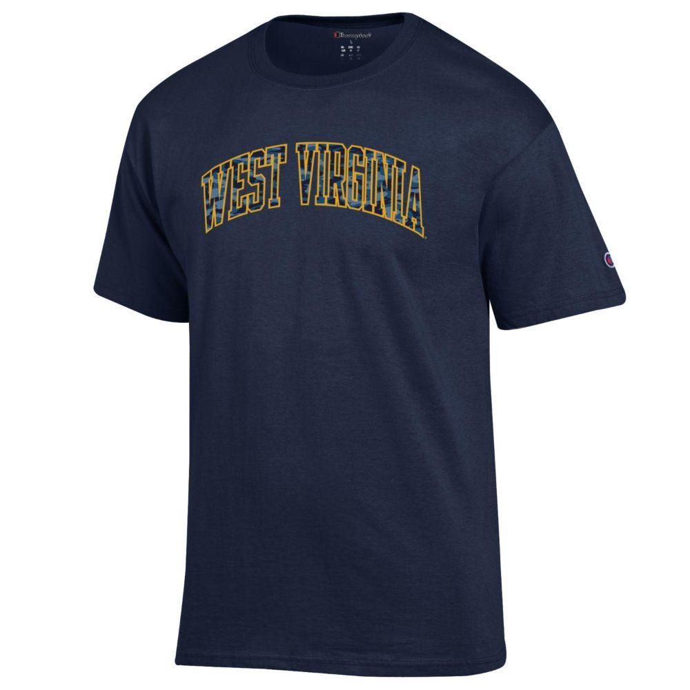 West Virginia Champion Men's Camo Arch Tee Shirt