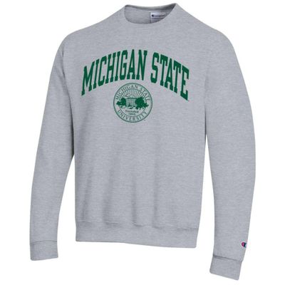 Michigan State Champion College Seal Arch  Fleece Crew