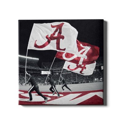  Bama | Alabama 16in X 16in Flags Canvas | Alumni Hall