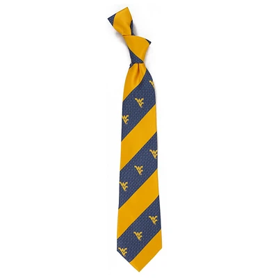 West Virginia Eagles Wings Geo Stripe Tie