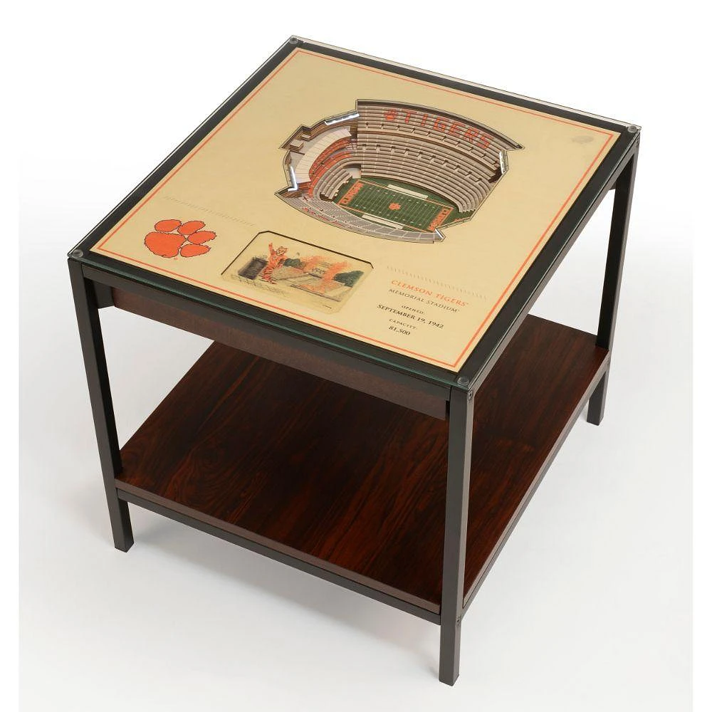 Clemson Memorial Stadium Lighted End Table