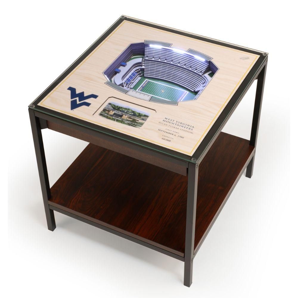  Wvu | West Virginia Milan Puskar Stadium Lighted End Table | Alumni Hall