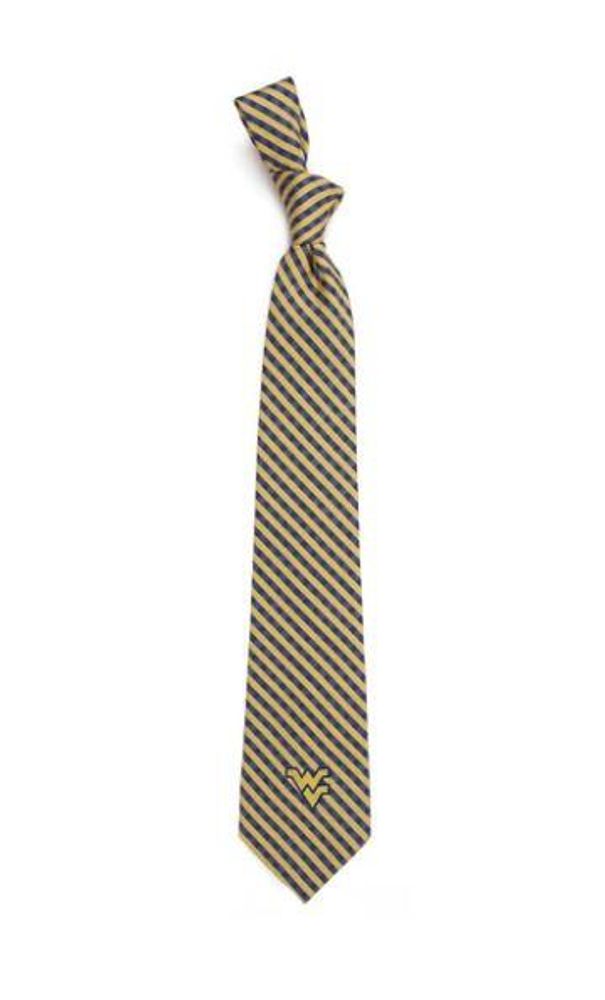 West Virginia Eagles Wings Gingham Tie