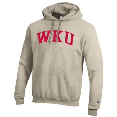 Wku | Western Kentucky Champion Men's Oatmeal Arch Screen Hoody Alumni Hall