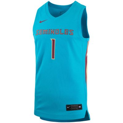 Fsu | Florida State Seminoles Nike Turquoise Replica Basketball Jersey Alumni Hall