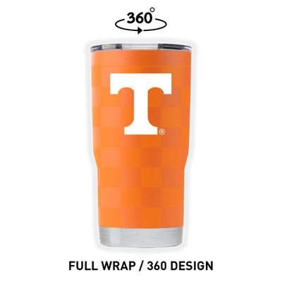  Vols | Tennessee Gametime Sidekicks Clear Wrap Checkerboard 20 Oz Tumbler | Alumni Hall