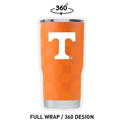 Tennessee Gametime Sidekicks Clear Wrap Checkerboard 20 oz Tumbler